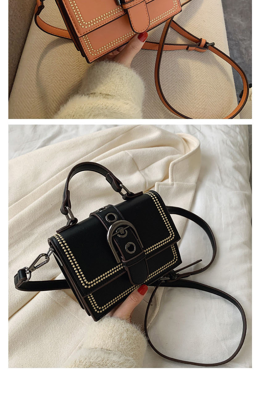 Fashion Orange Stitched Strap Shoulder Bag,Handbags
