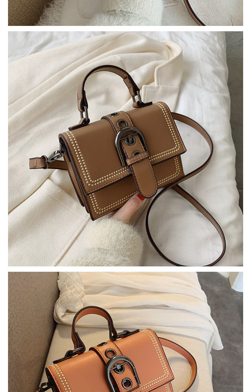 Fashion Orange Stitched Strap Shoulder Bag,Handbags
