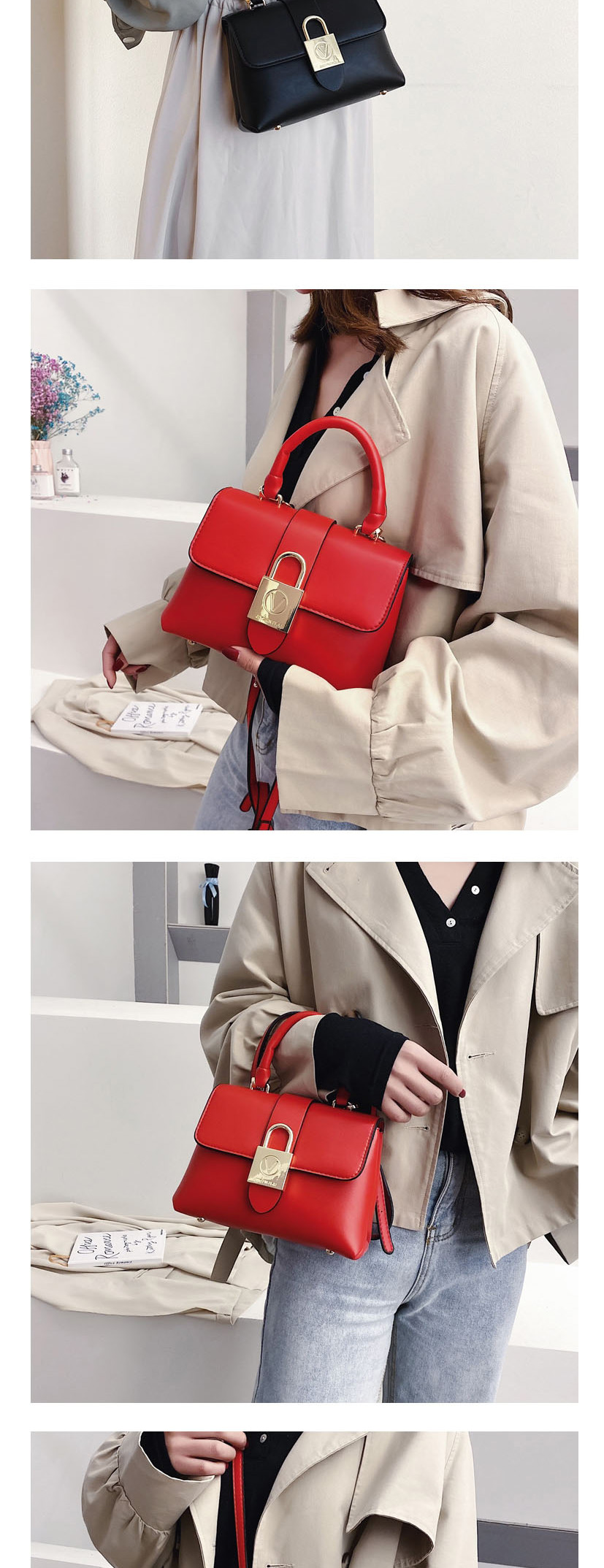 Fashion Red Lacquered Shoulder Crossbody Bag,Handbags
