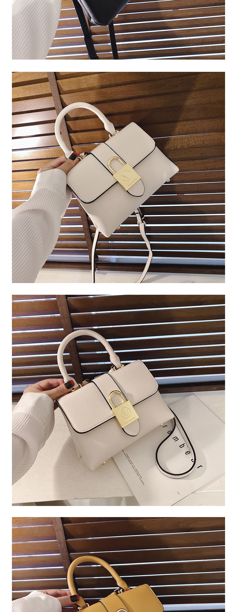 Fashion White Lacquered Shoulder Crossbody Bag,Handbags