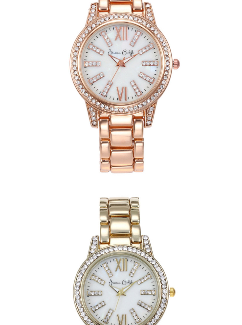 Fashion Golden Ladies Watch With Quartz And Diamonds,Ladies Watches