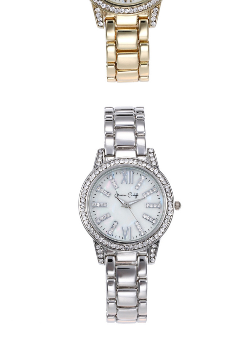 Fashion Silver Ladies Watch With Quartz And Diamonds,Ladies Watches