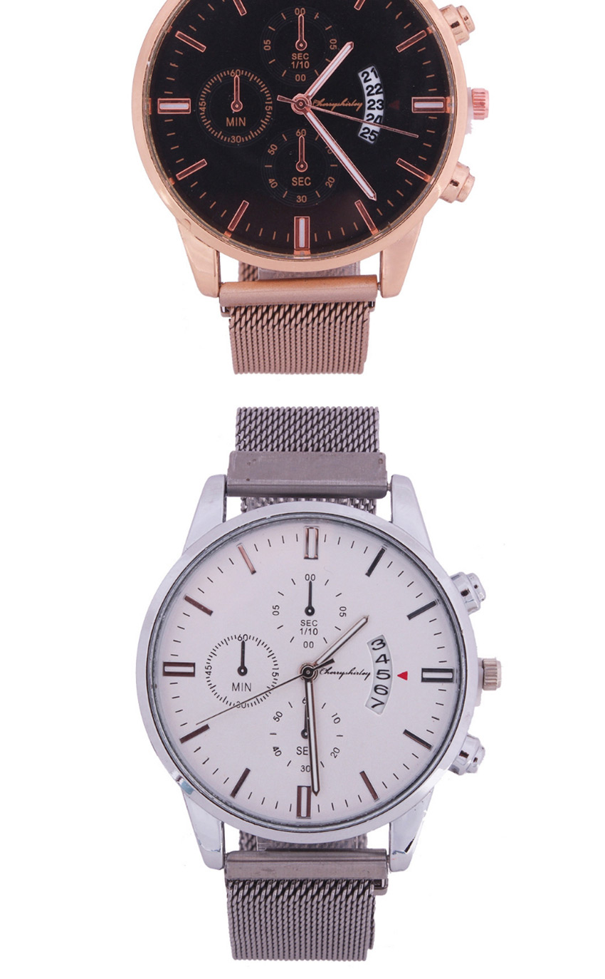 Fashion 7-silver Blue Face Magnet Milano Quartz Watch With Calendar,Men