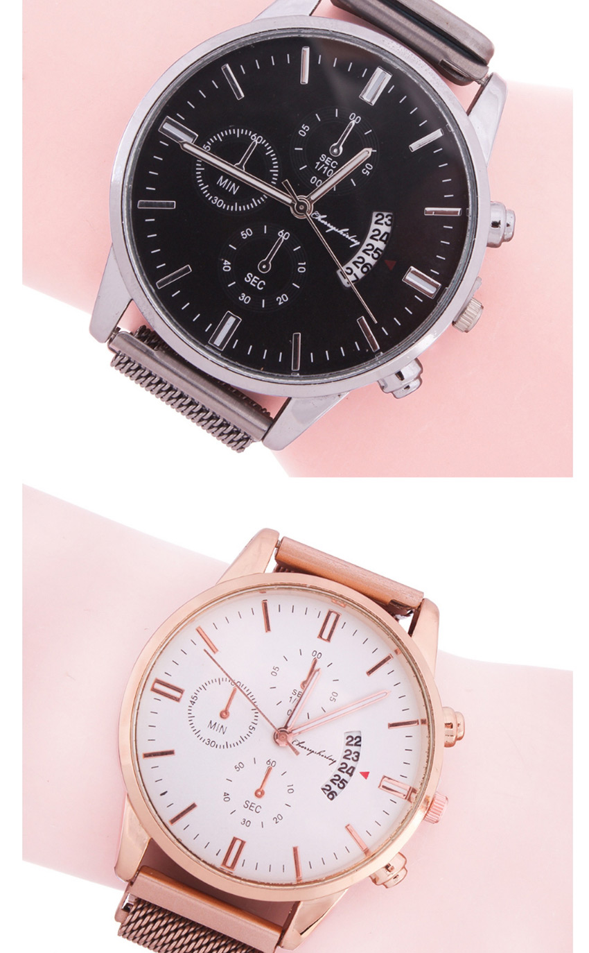 Fashion 7-silver Blue Face Magnet Milano Quartz Watch With Calendar,Men