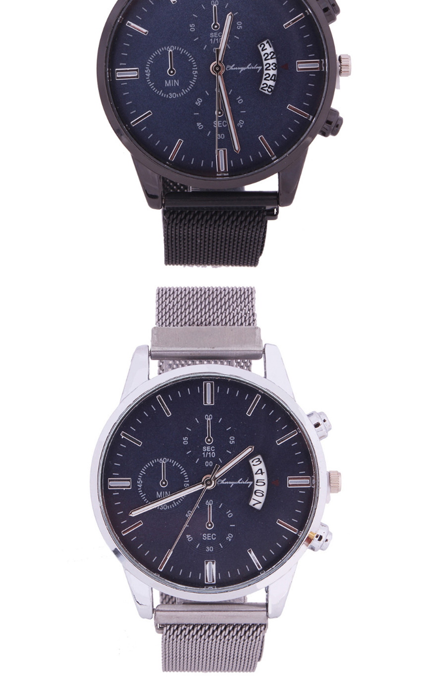 Fashion 8-gun Black Magnet Milano Quartz Watch With Calendar,Men