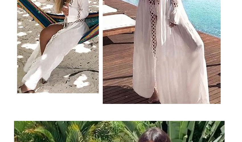 Fashion White Multi-circle Lace Cardigan Sun Protection Clothing,Sunscreen Shirts