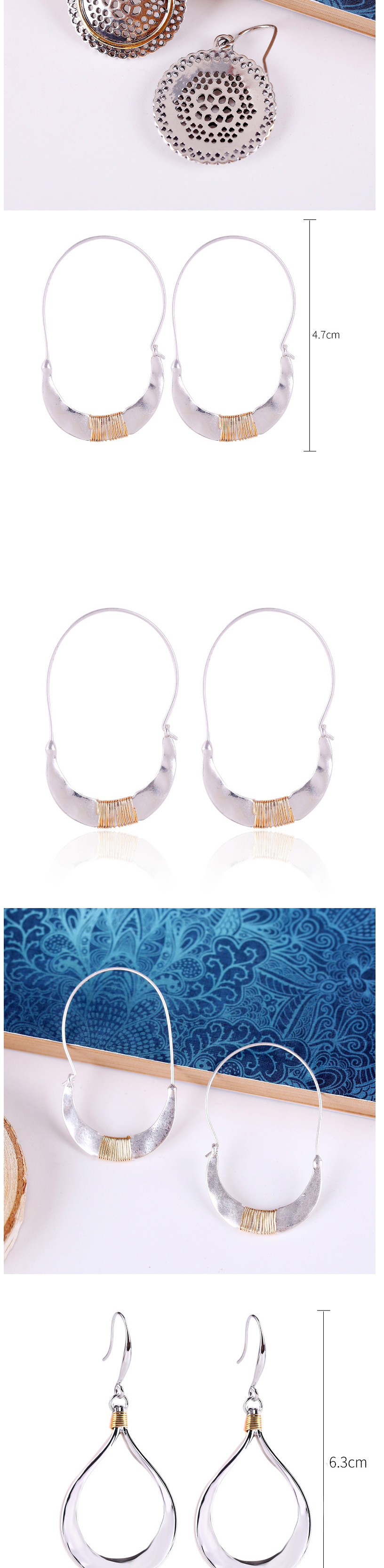 Fashion Silver Alloy Pearl Sun Flower Geometric Earrings,Drop Earrings
