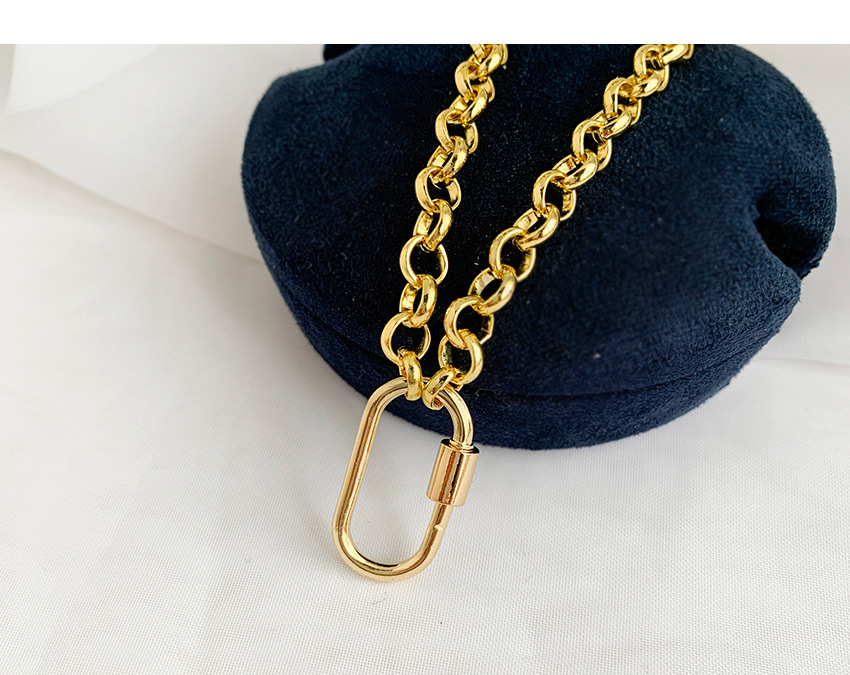 Fashion Golden Copper Round Chain Necklace,Necklaces