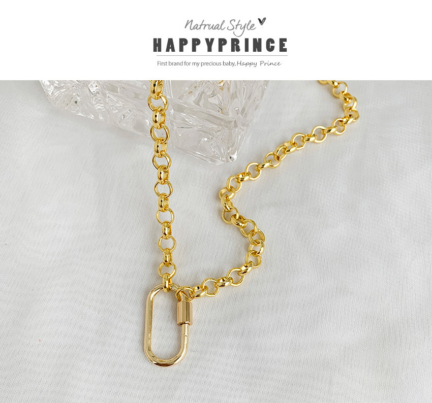 Fashion Golden Copper Round Chain Necklace,Necklaces
