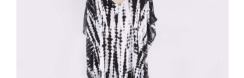 Fashion Black And White Human Cotton Positioning Blooming Loose Plus Size Sunscreen Dress,Sunscreen Shirts