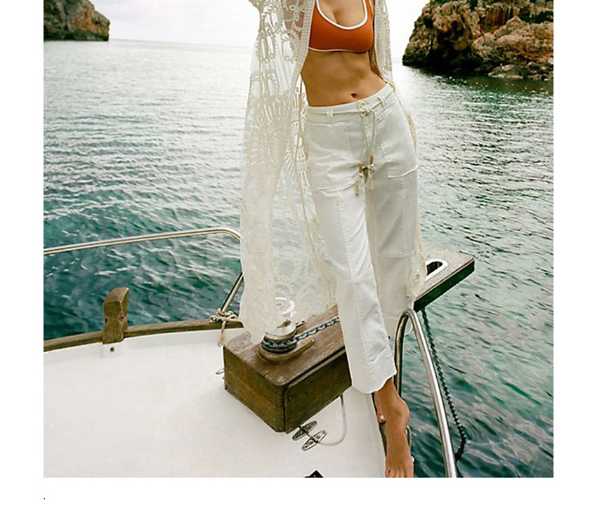 Fashion White Lace Cutout Cardigan,Sunscreen Shirts