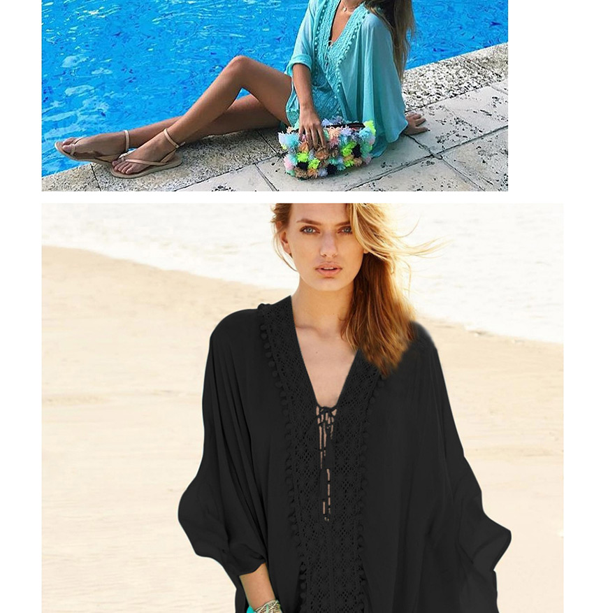 Fashion Black Cotton-lined Loose Sun-block Clothing,Sunscreen Shirts