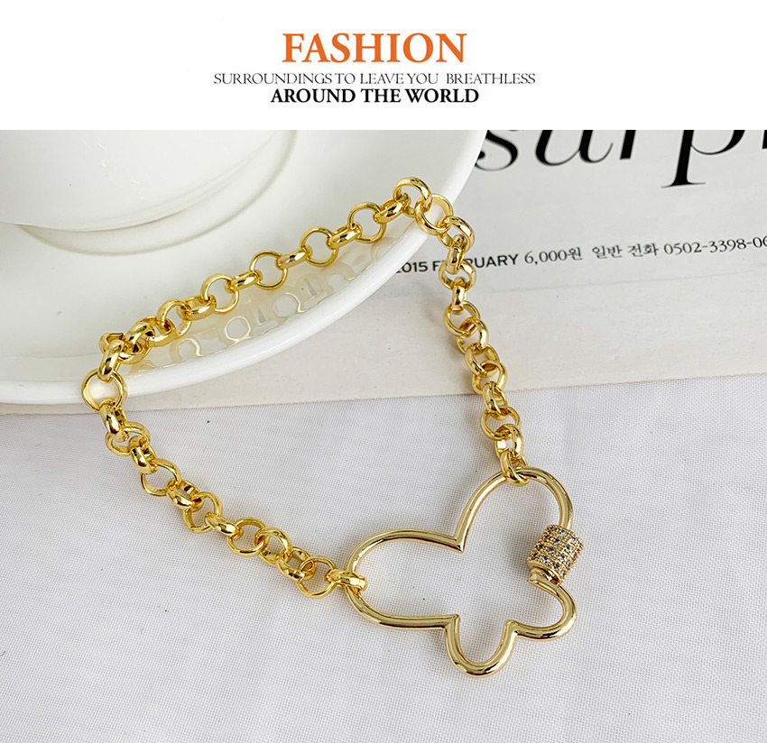 Fashion Golden Cubic Zirconia Butterfly Bracelet,Bracelets