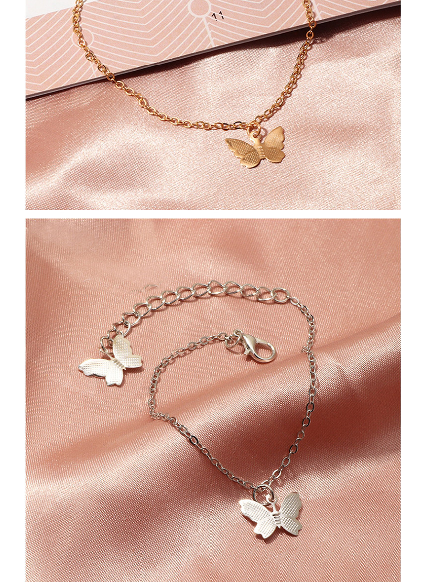 Fashion Silver Single Layer Multi Butterfly Pendant Alloy Bracelet,Fashion Bracelets