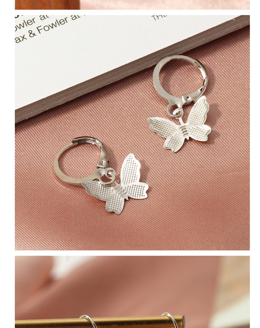Fashion White Acrylic Butterfly Alloy Earrings,Drop Earrings