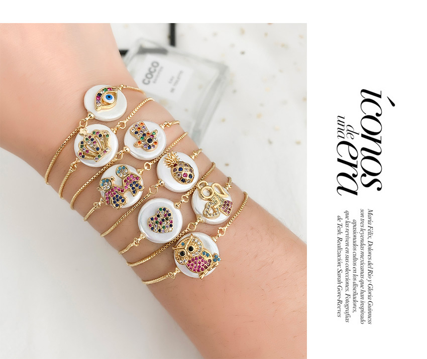 Fashion Golden Cubic Zirconia Crown Bracelet,Bracelets