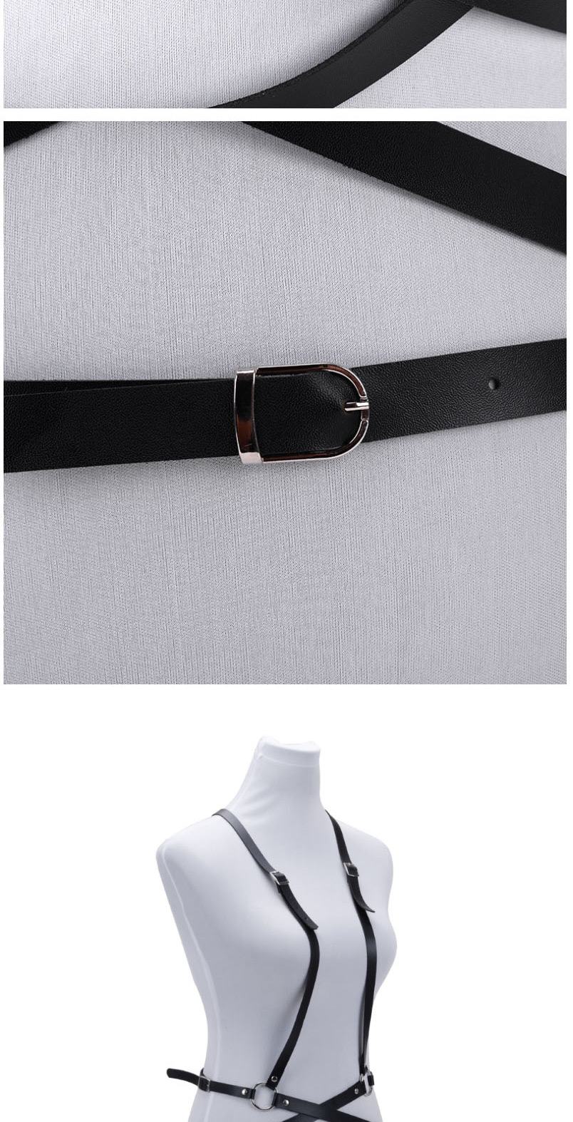 Fashion Black Strap Belt Buckle Cross Hollow Belt,Thin belts