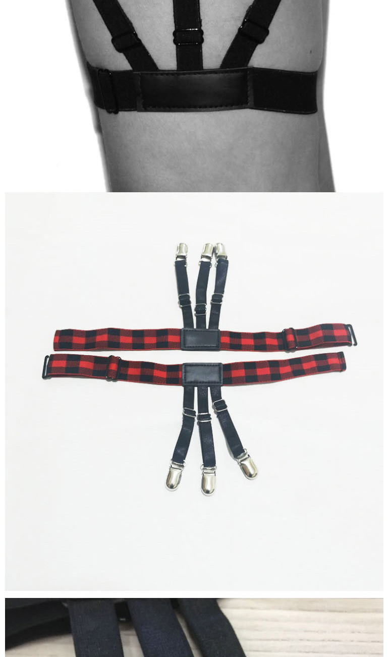 Fashion Red Black Lattice Multifunctional Shirt Sexy Underwear Non-slip Clip (single Price),Thin belts
