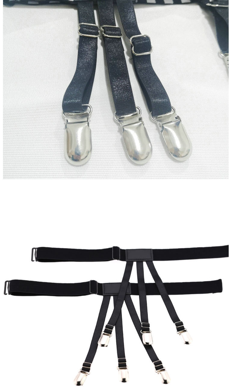 Fashion Black And White Plaid Multifunctional Shirt Sexy Underwear Non-slip Clip (single Price),Thin belts