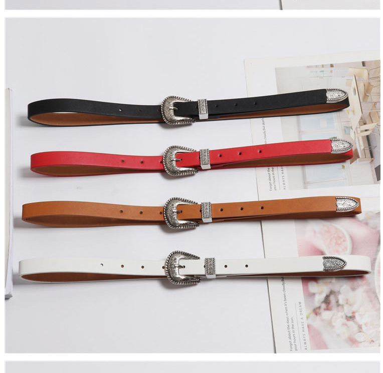 Fashion Red Knotted Thin-edged Belt With Dress,Thin belts