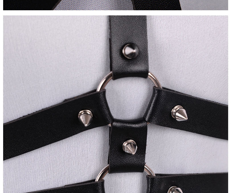 Fashion Black Pu Restraint Hollow Rivet Single Loop Belt Buckle Belt,Thin belts