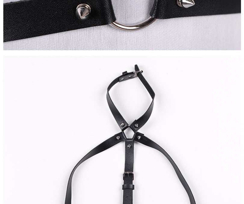 Fashion Black Pu Restraint Hollow Rivet Single Loop Belt Buckle Belt,Thin belts