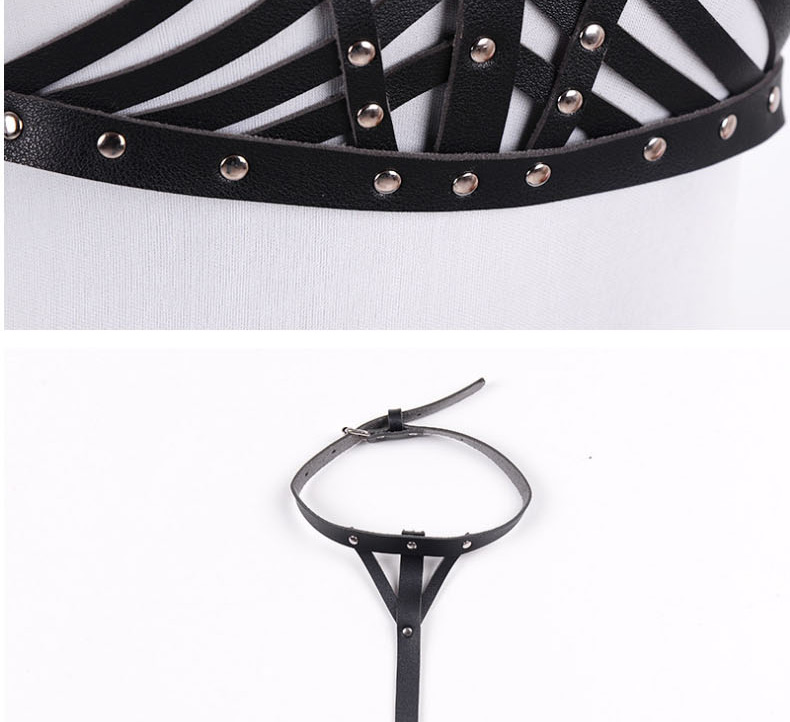 Fashion Black Pu Leather Strap Rivet Strap Single Loop Belt,Wide belts