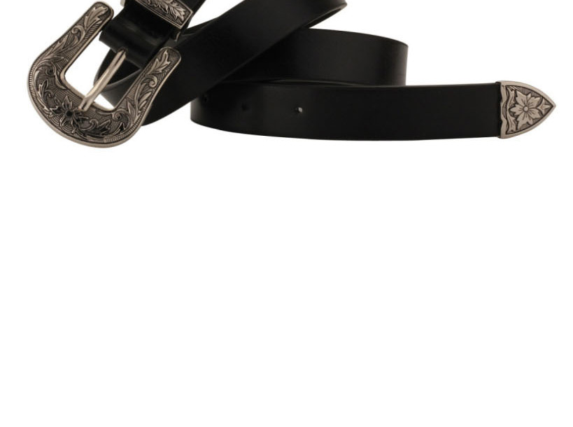 Fashion Black Belt Buckle Metal Embossed Belt,Wide belts