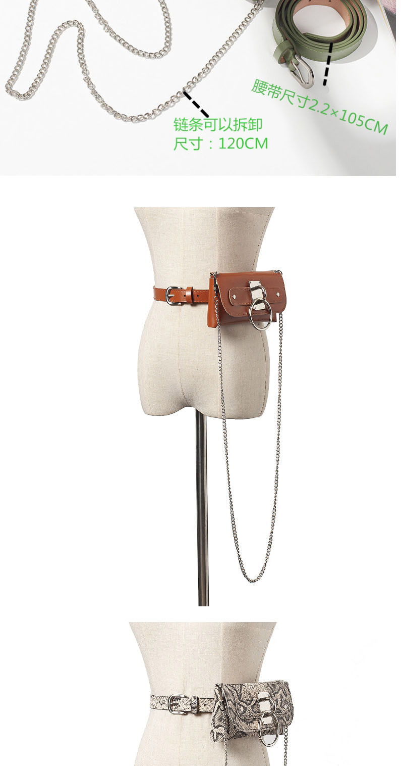 Fashion Camel Detachable Chain Large Loop Messenger Belt Belt Bag,Thin belts