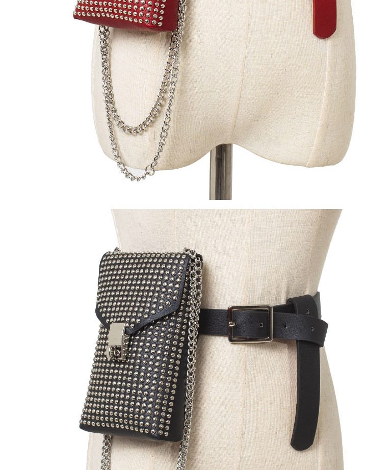Fashion Turmeric Studded Pu Chain Lock Belt Belt Bag,Thin belts