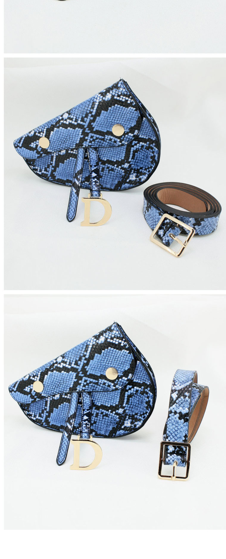 Fashion Snake White Snakeskin Buckle Geometric Flap Belt Belt Bag,Thin belts