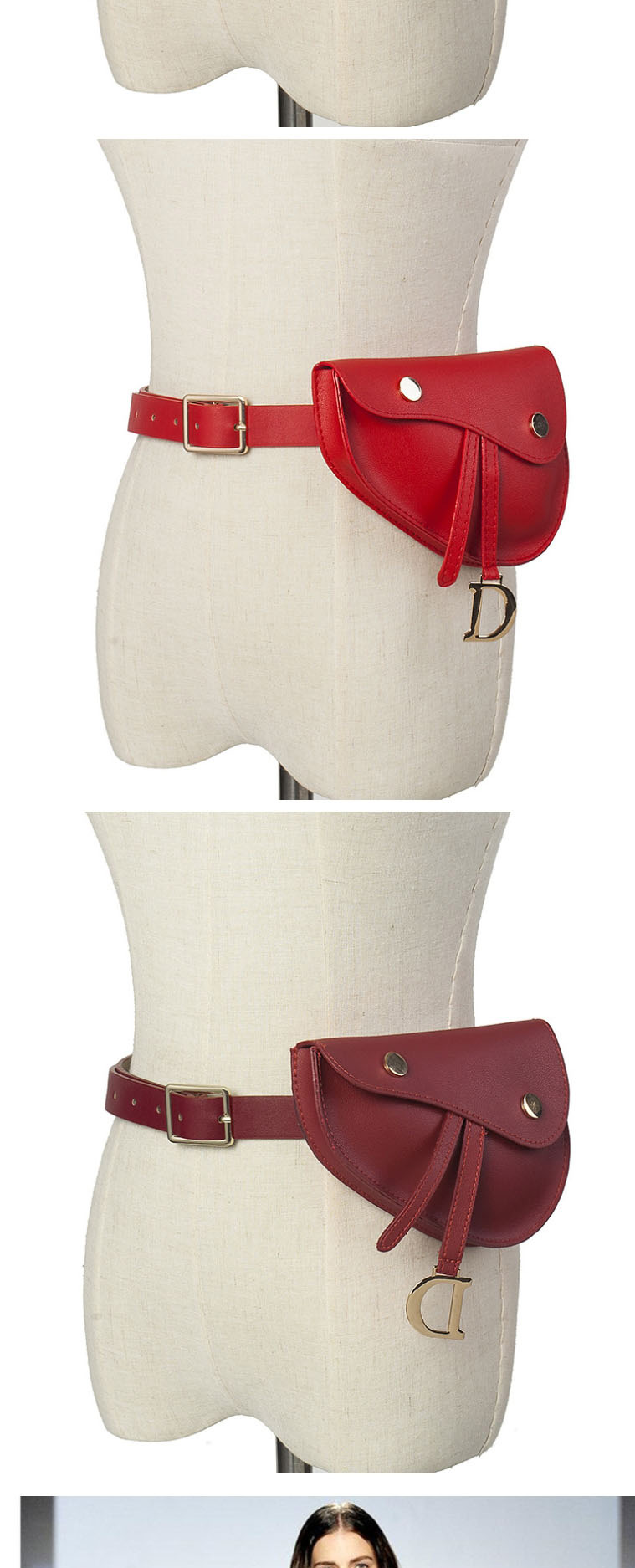 Fashion China Red Belt Buckle Geometric Flap Belt Belt Bag,Thin belts