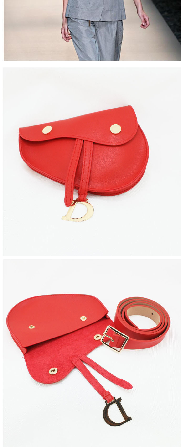 Fashion China Red Belt Buckle Geometric Flap Belt Belt Bag,Thin belts