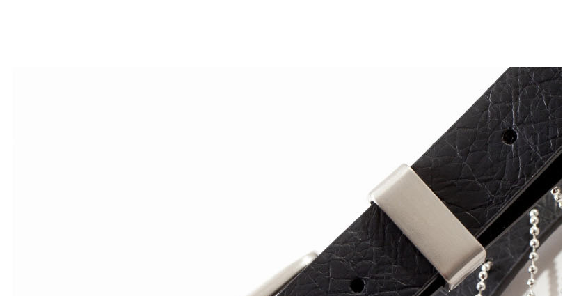 Fashion Black Belt Buckle Long Tassel Chain Belt,Thin belts