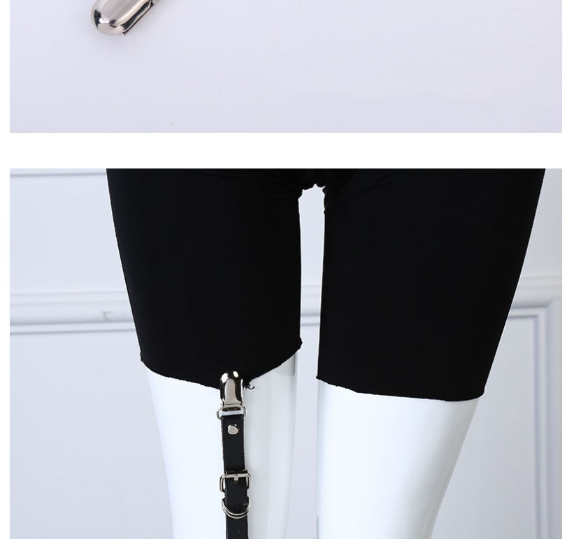 Fashion White Double-headed Duckbill Leather Fun Shape Sock Leg Ring,Wide belts