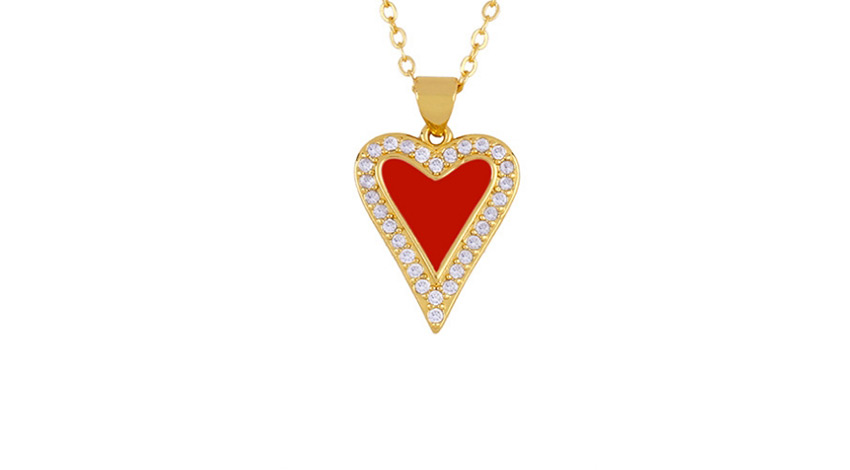 Fashion White Love Diamond Drop Bead Necklace,Necklaces