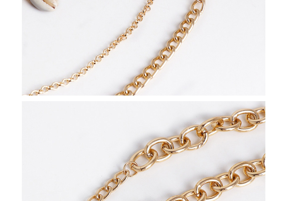 Fashion Golden Shell Tassel Multilayer Alloy Waist Chain,Waist Chain