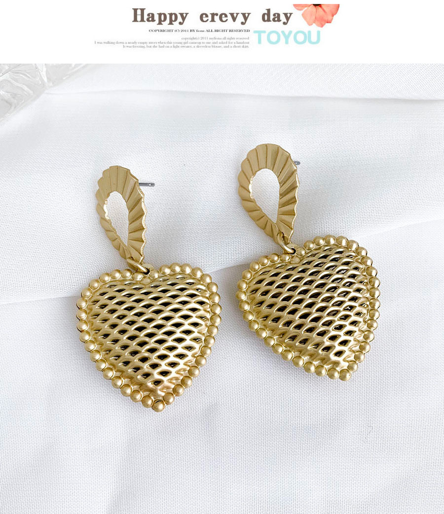 Fashion Golden Alloy Hollow Love Stud Earrings,Drop Earrings