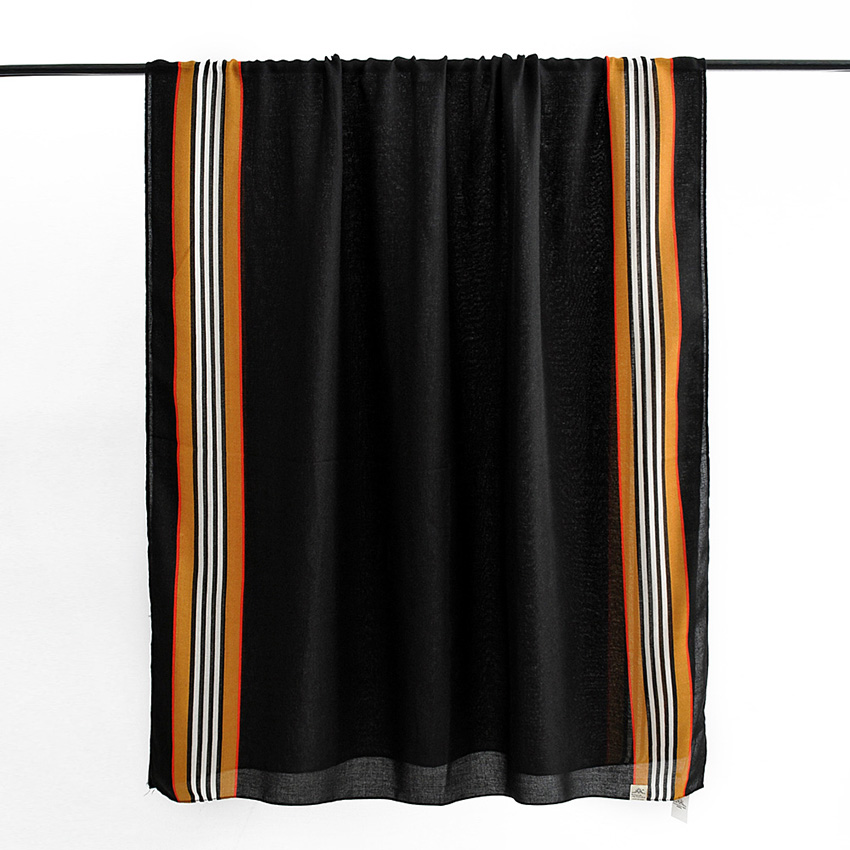 Fashion Apricot Contrast Vertical Stripes Printed Scarf On Both Sides,Thin Scaves