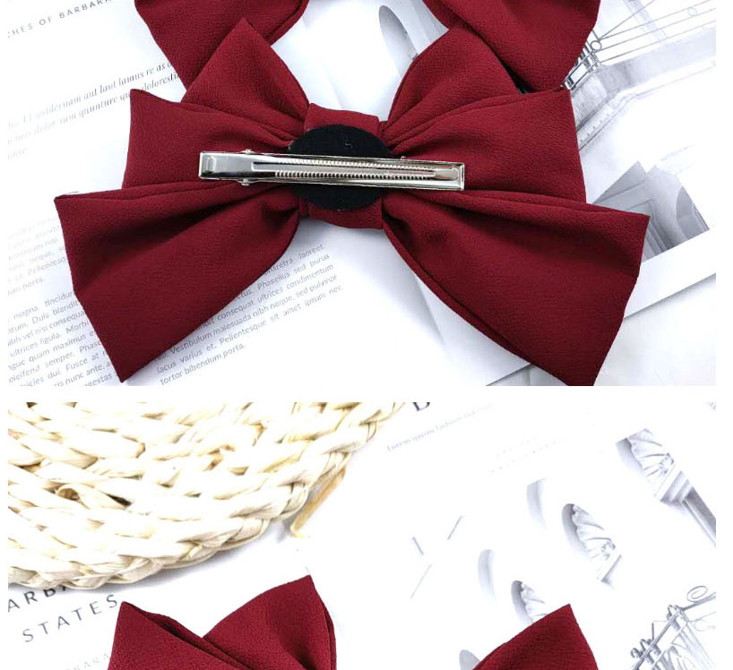 Fashion Red Three-layer Large Bow Hair Loop,Hairpins