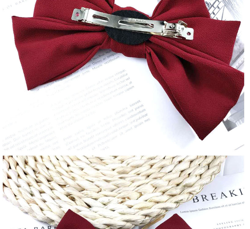 Fashion Red Three-layer Large Bow Hair Loop,Hairpins