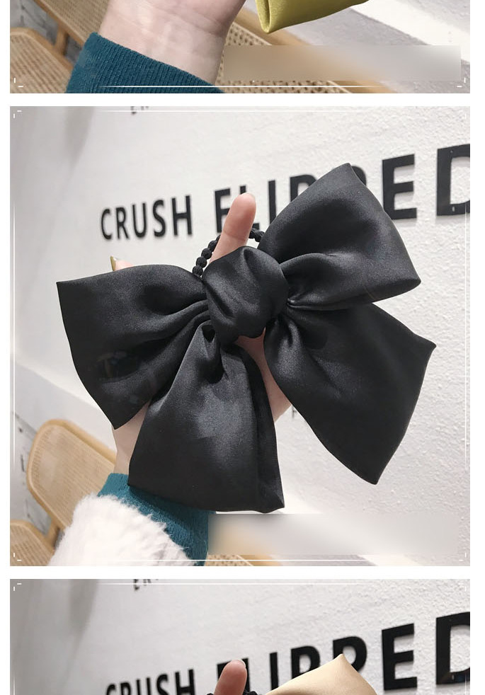 Fashion Champagne Oversized Bow High Elastic Seamless Hair Rope,Hair Ring