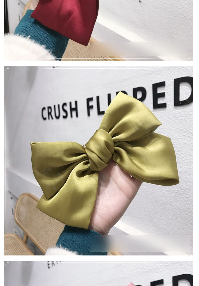 Fashion Champagne Oversized Bow High Elastic Seamless Hair Rope,Hair Ring