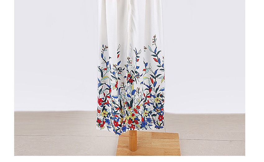 Fashion White Drawstring Cotton-print Cardigan,Sunscreen Shirts