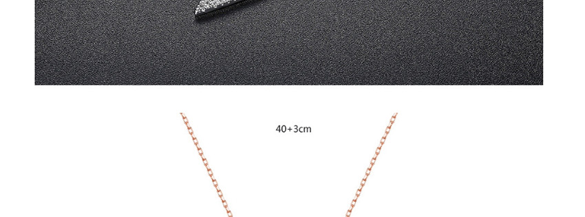 Fashion Rose Gold Alphabet V-shaped Zirconium Copper Necklace,Necklaces