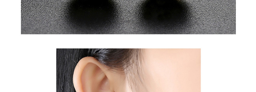 Fashion Gun Black Diamond Studded Geometric Stud Earrings,Earrings