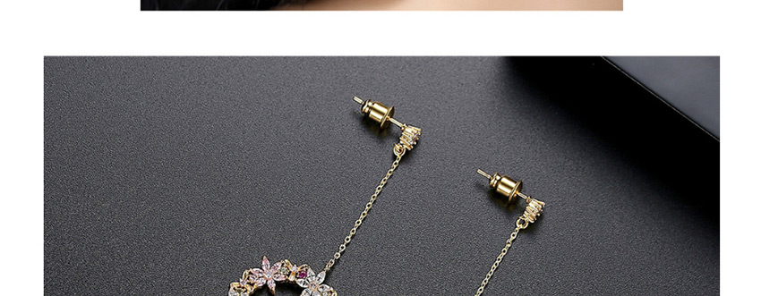Fashion 18k Gold Gold-plated Pierced Earrings With Fancy Diamonds,Earrings