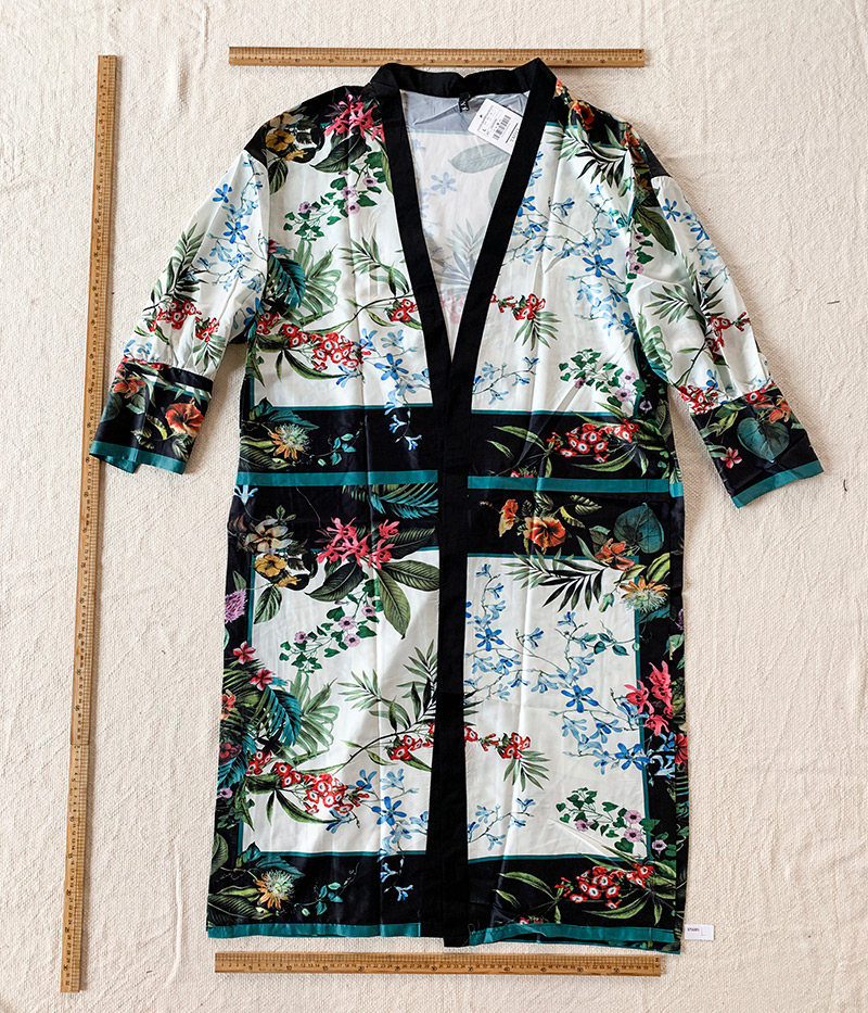 Fashion Color Printed V-neck Kimono Jacket,Tank Tops & Camis