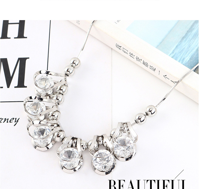 Fashion White Diamond Necklace,Bib Necklaces
