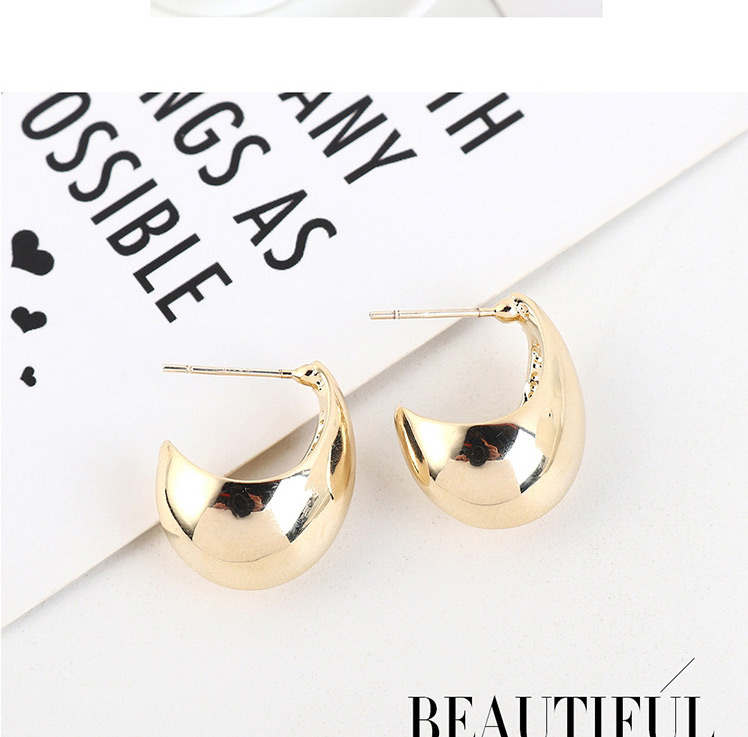 Fashion 14k Gold Gold-plated Half Moon Geometric Earrings,Earrings